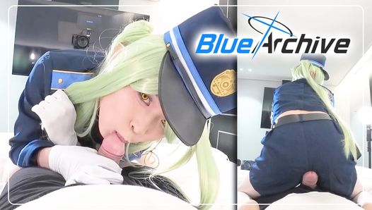 Handjob Edging fetisch blaues archiv Shupogaki Cosplayer, asiatische transe Hentai Cosplay 7