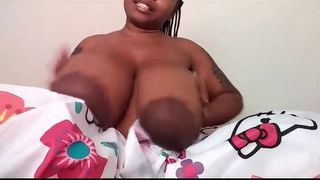 Ebony Saggy Tits