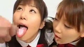 Japanisches Bukkake 2 Mädchen ... bmw