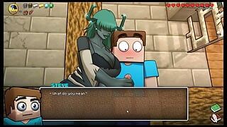 HornyCraft Minecraft Parodie Hentai-Spiel Ep.37 Riesige Sitterin küsst meinen kleinen Schwanz, bis ich ihr ins Gesicht spritze