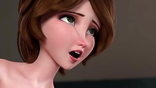 Grote held 6 - tante Cass eerste keer anaal (animatie met geluid)