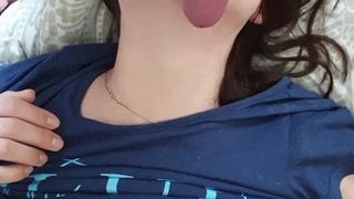 young slut greedily sucks cock