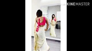 Tamil serial actress show very big white ass