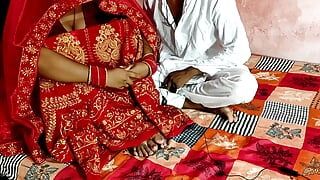 Frisch verheiratete braut tante in ihrem hochzeitsnacht-Dorf Mami Chudai gefickt