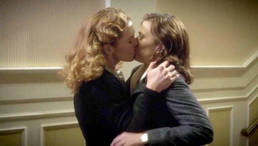 Hayley atwell &amp; Bridget regan skandal gezegende lezbiyen öpücük