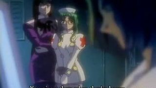 Bondage, Anime, Maulkorb-Hentai spielt mit Seil, gebundener Muschi