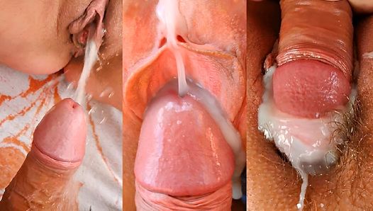 Compilatie van overvloedige creampies en spuitende orgasmes van een lieve milf met grote borsten