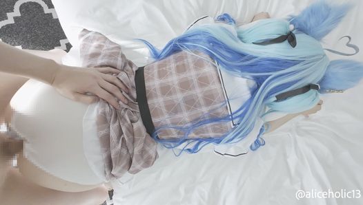 Vtuber cosplay und roher sex, mehrfacher orgasmus-creampie