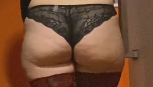 Sexy Beine und Arsch, Strumpfhosen mit Orgasmus verkleiden