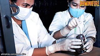Cbt sondaggio medico in castità da 2 infermiere asiatiche