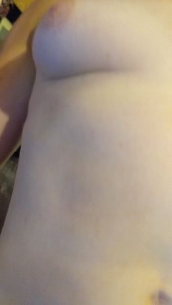 Bouncing my boobies during some 'time out' in the midst of a mammoth filthy wet sex session with my FWB
