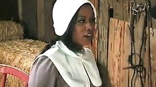Granjero amish analiza a una criada negra