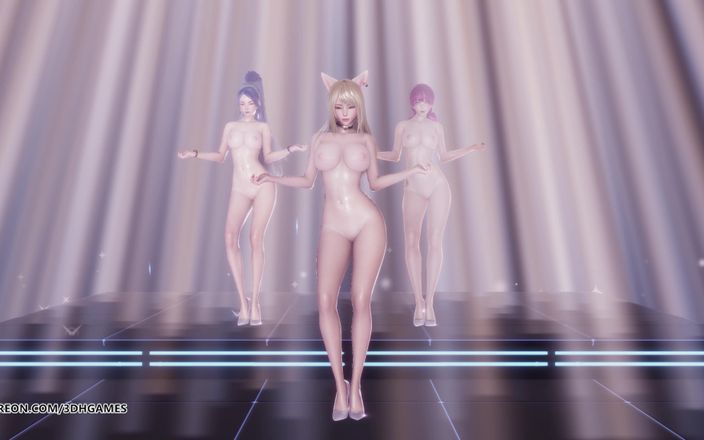 3D-Hentai Games: [MMD] Momoland - Baam Ahri Kaisa Evelynn sexy naked dance League...
