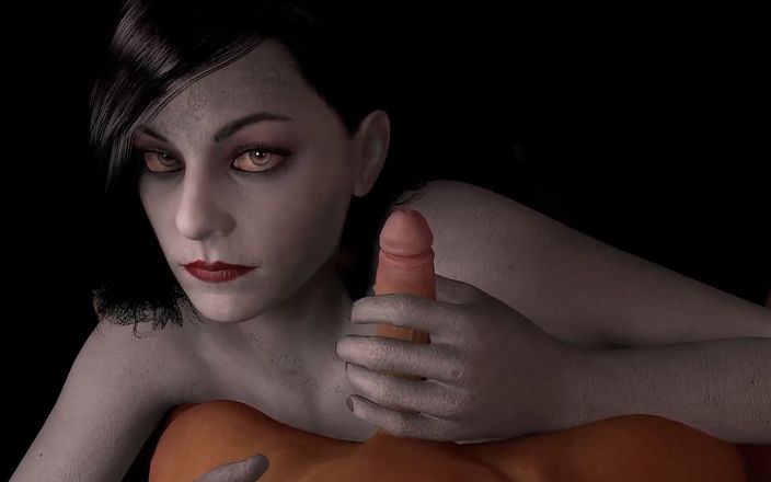 Wraith ward: Alcina Dimitrescu hace una paja en primer plano: parodia porno...