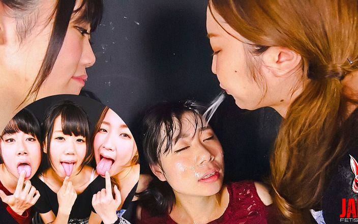 Japan Fetish Fusion: Lamiendo la cara, intercambio de saliva y trío extremo - Meru,...