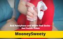 Mooney sweety: Rote strumpfhosen und weiße ped-socken - Heißes fetisch-video