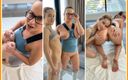 Oksana Katysheva: Grote mama met enorme borsten rekt lichaam en met sperma...
