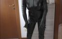 Mature cunt: Catsuit long gloves and boots posing