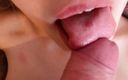 Kinodiva: Slobbering blowjob close-up, gentle cock swallowing