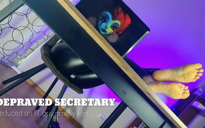 Innessa Kiss: Verdorven secretaresse verleidt met sexy voeten