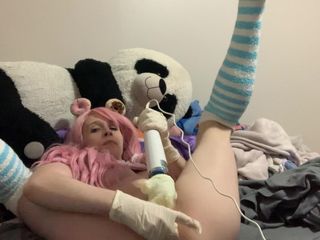 Emo dream: Lateksowe rękawiczki fetyszowe nadziewanie wideo