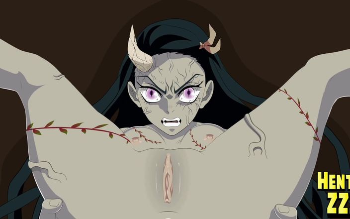 Hentai ZZZ: Demon Slayer | Nezuko şeytanı derin anal seks yapıyor (hentai)