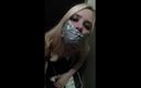 Selfgags classic: Извращенная ночь: самостоятельно заткнули рот кляпом в клубных туалетах!