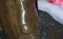 Chocolate Meat Stick: Oily Uncut BBC Couch Jerk with Cock Ring