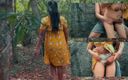 Desi Cum: 숲에서 알몸으로 따먹히는 인도 아줌마