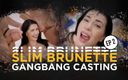 X DVD Collectors Club: Slanke brunette gangbang casting
