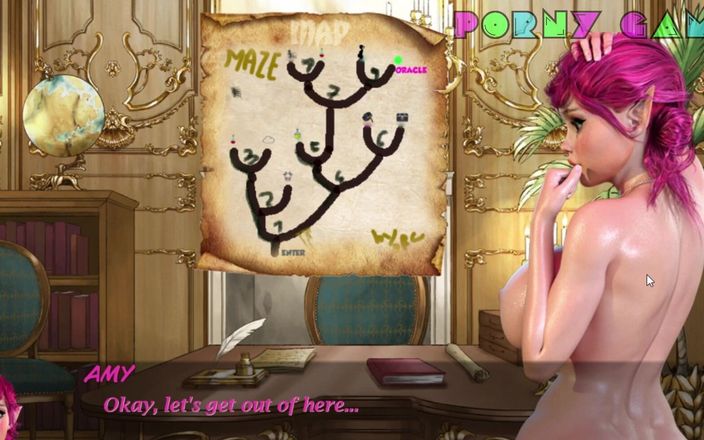 Porny Games: Sclavă în temniță - pulă grasă pentru prințesa elfă