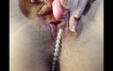 Cute Blonde 666: Close up big clit orgasm &amp;amp; pearls
