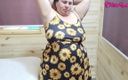 Riderqueen BBW Step Mom Latina Ebony: Une grosse sexy essaye des robes d’été à fleurs