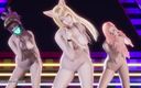 3D-Hentai Games: [mmd] Ive - Kitsch Ahri Akali Séraphinine, danse nue sexy, League...