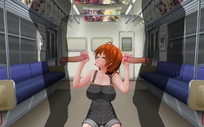 H3DC: 3D Hentai - iubită cu părul roșcat în metrou a fost de...