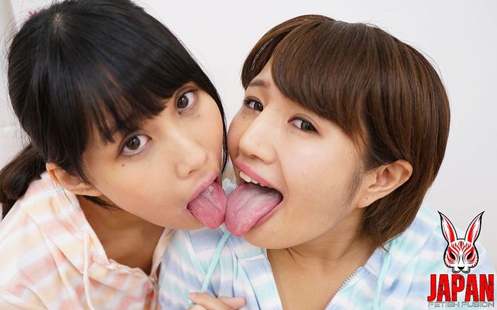 Japan Fetish Fusion: Lesbické polibky, Cutie Lovely Konoha Kasukabe a Kotomi Shinozaki