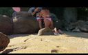 Kinky4love: Muie pe plajă cu spermă pe țâțe