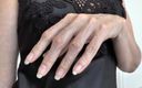 Lady Victoria Valente: JOI Clip with Beautiful Hands and Black Silk Negligee