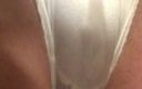 Hail Satin: White Satin Panties. Super Wet and See Through