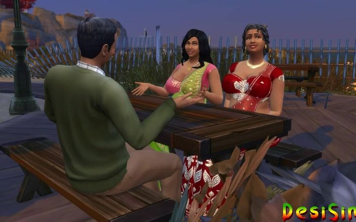 Desi Sims: 印度年轻男孩在淋浴时操他的继母