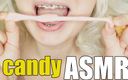 Arya Grander: Aparaty ortodontyczne fetysz galaretki cukierki ASMR z bliska jedzenia