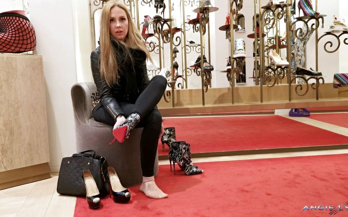 Angie Lynx official: Dröm att köpa höga klackar i Louboutin butik