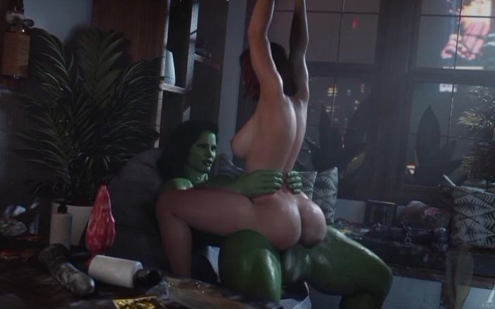 DevideXXX: Amazonium3d - She Hulk Smash