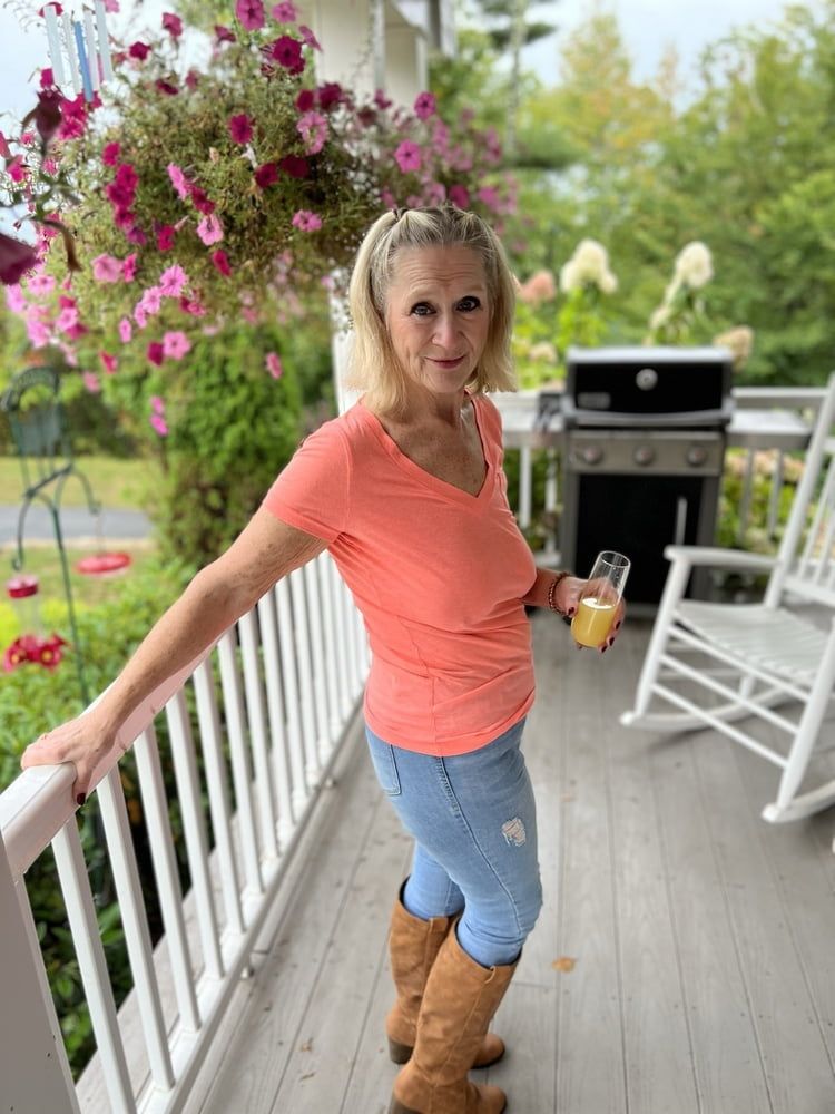 Orange Top and Blue Jeans 