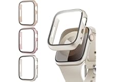 Lovmunia 3-Stück Schutzhülle mit Displayschutzfolie Kompatibel mit Apple Watch SE/6/5/4 40mm, Rundum Ultradünne Hard Gehäuse 