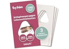 Hey Nature Schlupfwespen gegen Lebensmittelmotten, 9 Karten (3 Karten à 3 Lieferungen). Effektiv Lebensmittelmotten bekämpfen
