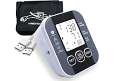 Blutdruckmessgerät Oberarm, 2x99 Speicher Blutdruckmessgeräte mit LED Display hochpräzise Herzrhythmusstörungen Erkennung Ris