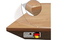 Domar - Tischfolie transparent 2mm nach maß - Made in Germany I Glasklare Tischdecke transparent mit abgeschrägter Kante I Zu