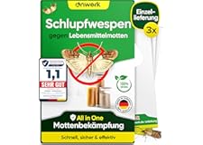 anwerk® Schlupfwespen gegen Lebensmittelmotten - 3 Karten à 1 Lieferung - Effektiv Lebensmittel Motten bekämpfen - Alternativ