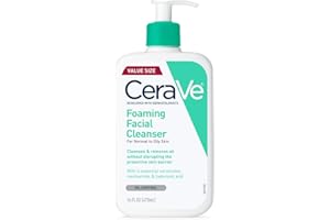 CeraVe Foaming Facial Cleanser | Daily Face Wash for Oily Skin with Hyaluronic Acid, Ceramides, and Niacinamide| Fragrance Fr